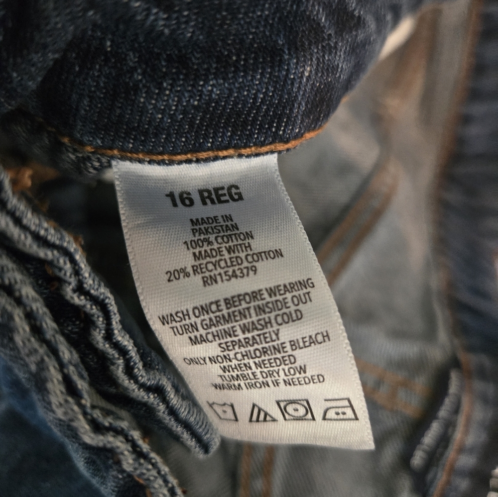 NWT Aeropostale High Rise Wide Leg Dark Wash Jeans 16R - Picture 6 of 8